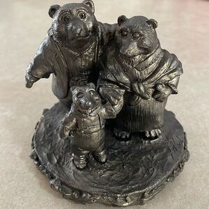 Pewter Three Bears Sculpture